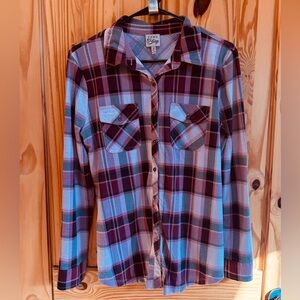 Como Vintage Maroon Plaid Shirt